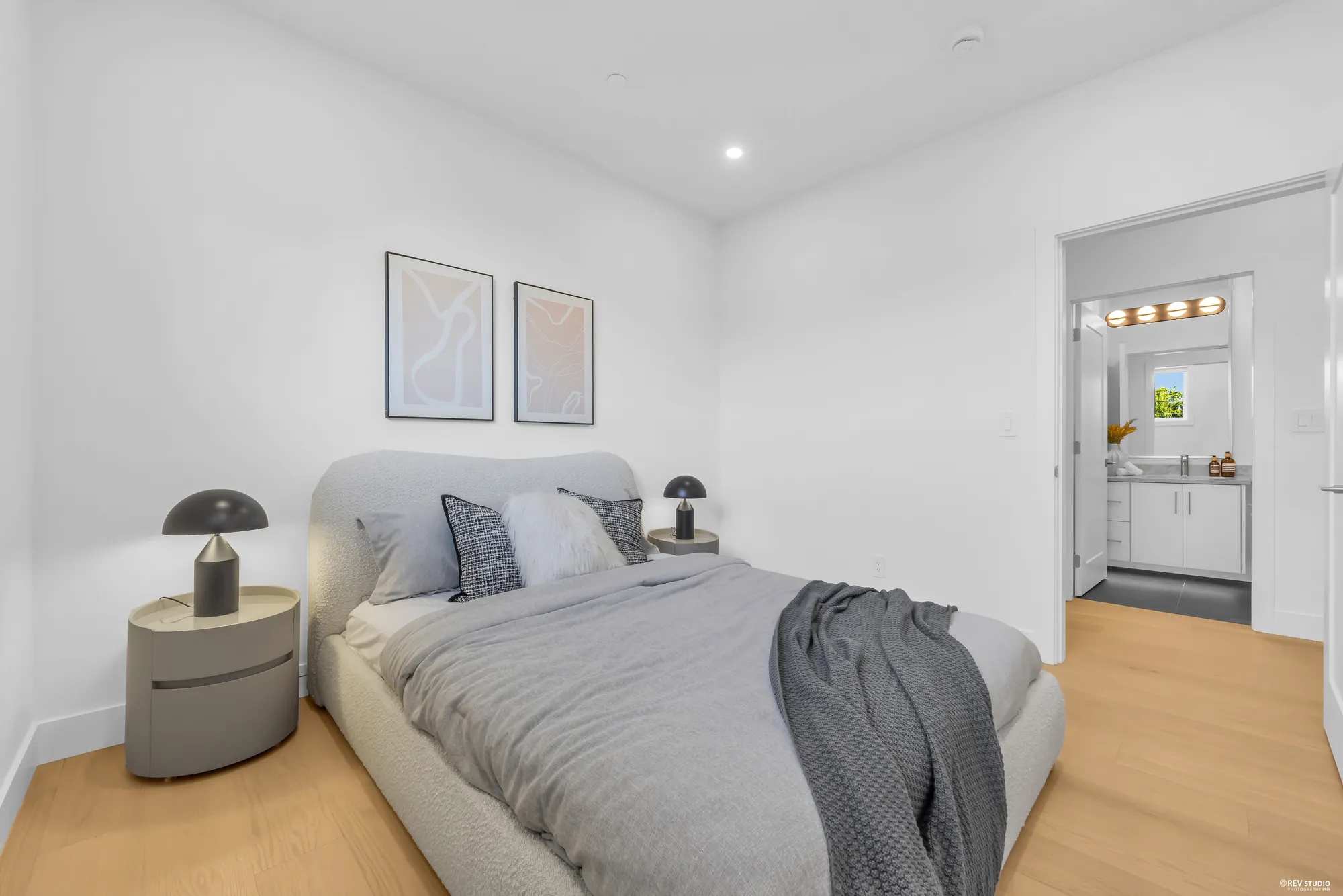 Third bedroom with the bathroom beyond