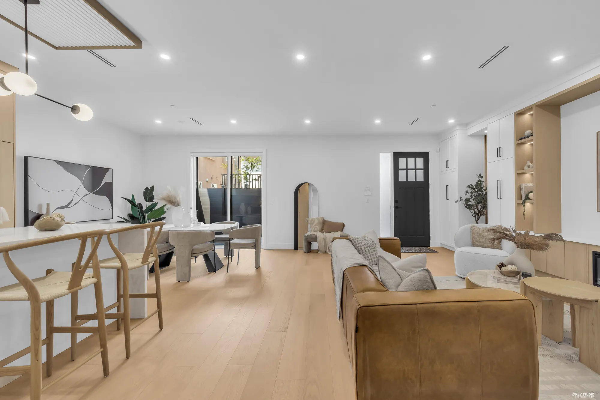 Living room and dining from the entry